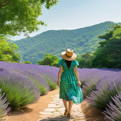 Home 17 포천 허브아일랜드 체험 - **Prompt:** A serene and vibrant daytime scene at Herb Island Pocheon, featuring a diverse botanical...