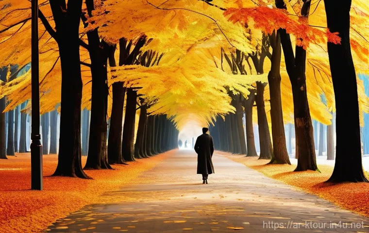 춘천 남이섬 여행 계획 - **Prompt: Enchanting Autumnal Metasequoia Lane on Nami Island**
"A stunning, immersive scene cap...